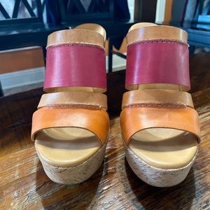 Kork Ease wedge sandals.  5” heel.